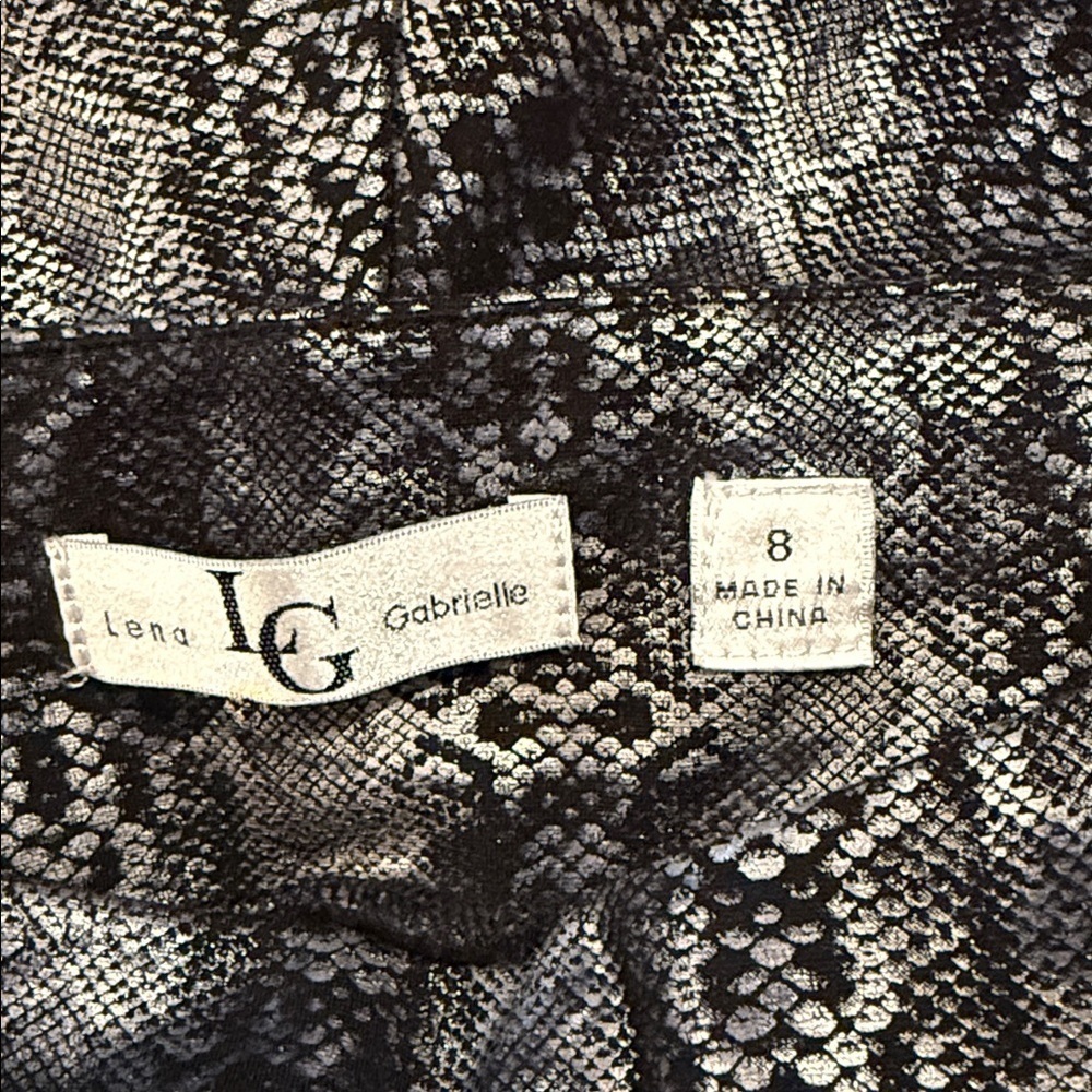 Lena Gabriella Black and White Snake Print Fabric - Picture 3 of 3